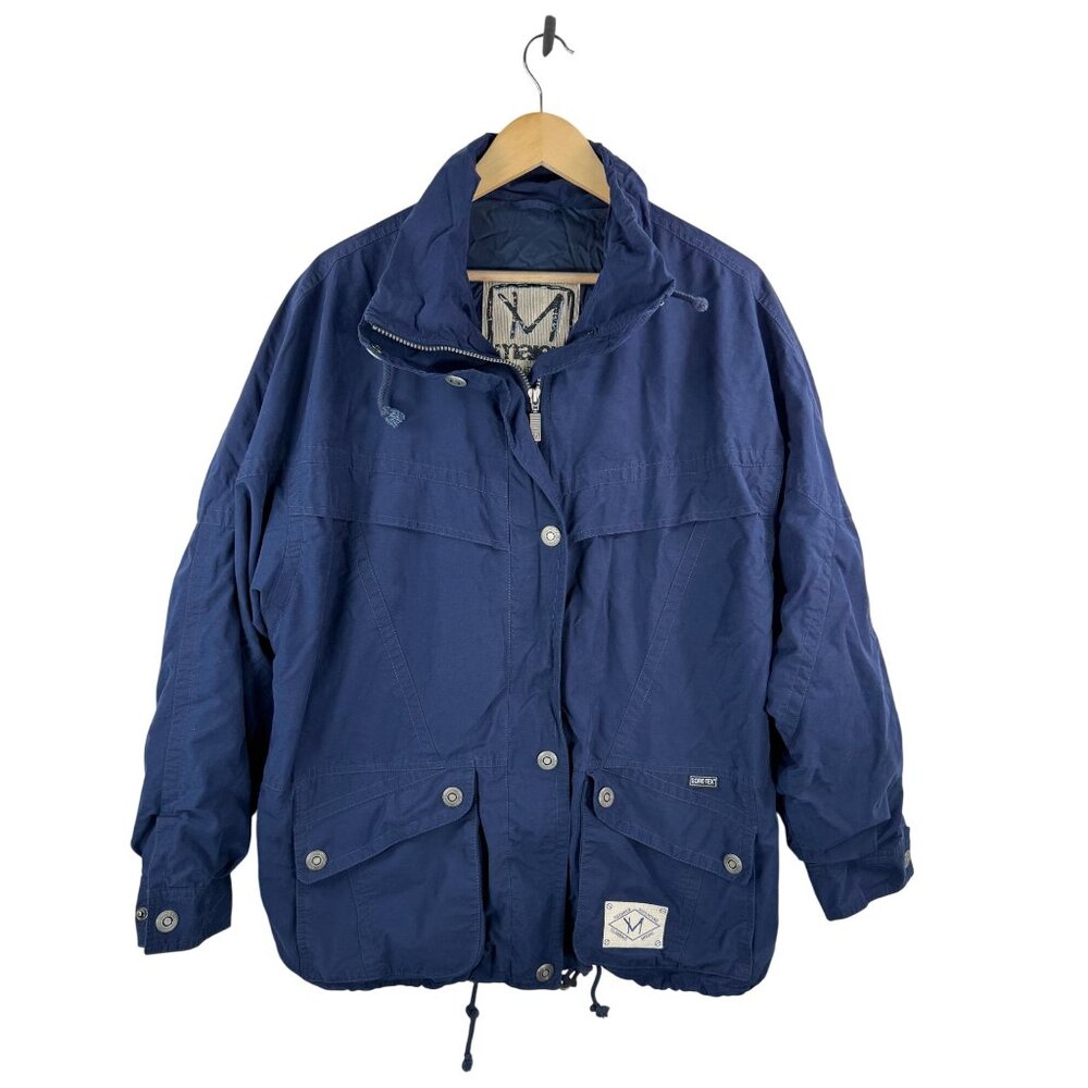 Maier Sport made in Germany Gortex outdoor jacket navy hiking camping sz XL